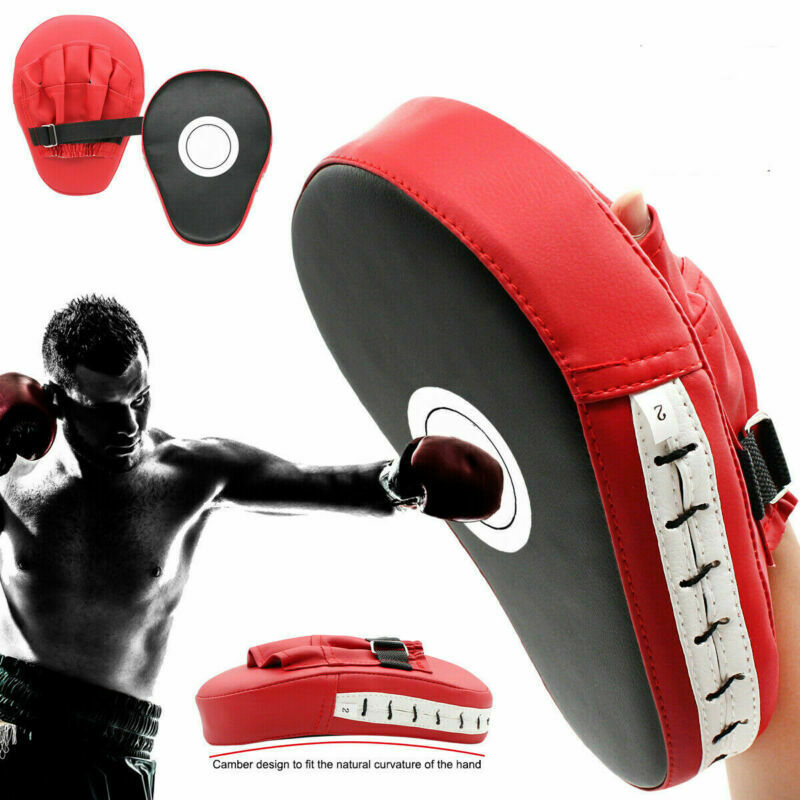 Boxing Punching Focus Pad Hook & Jab Mitts gloves MMA Thai Kick gear target USA