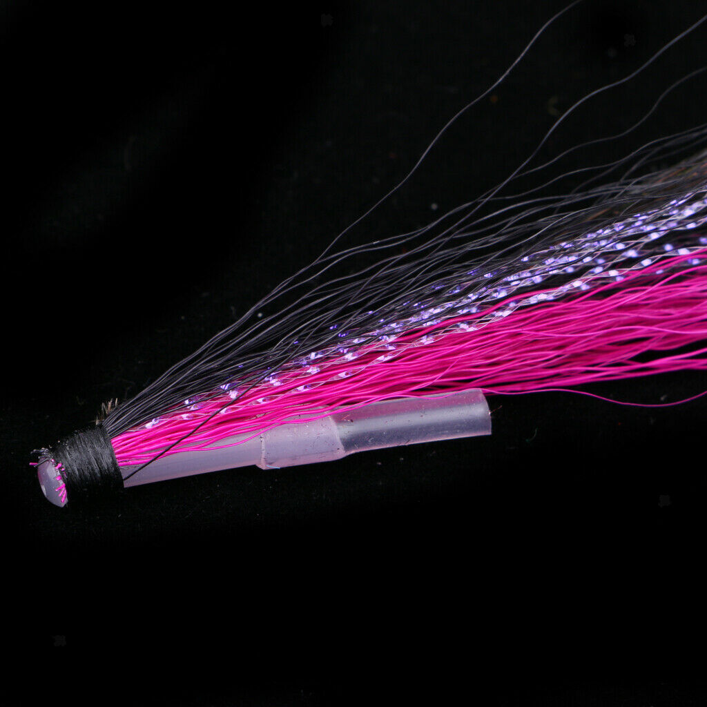 12Pcs Tube Fly Fishing Mini Sunray Shadow Riffle Hitch Salmon Flies