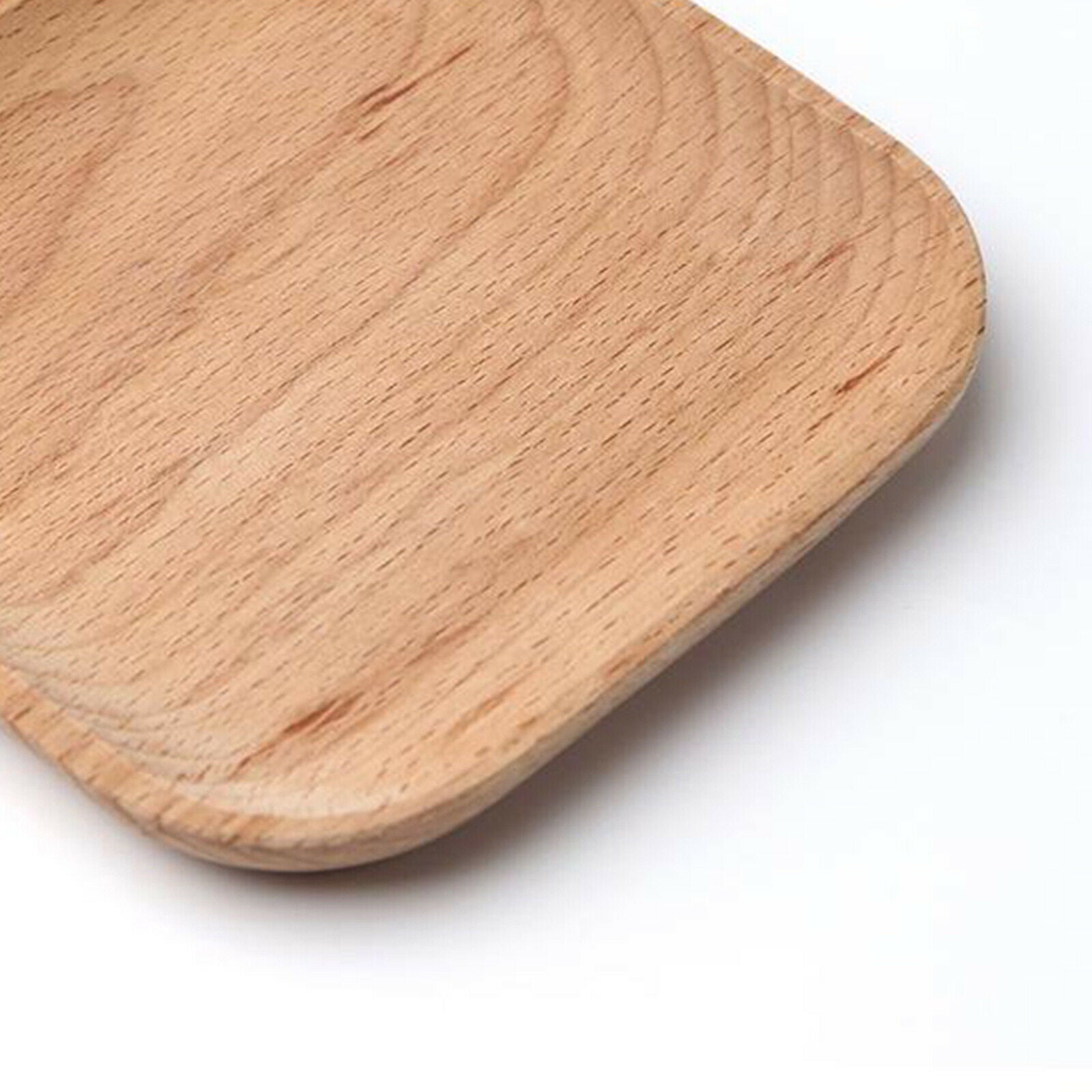 2Pieces Unbreakable Wood Dinner Plates Serving Dishes for Lunch Dessert