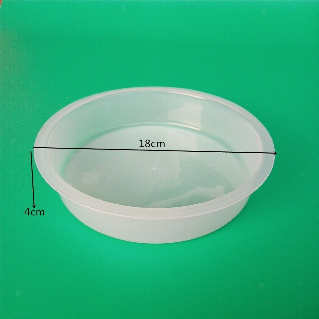 2Pcs Round Birds Feeding Tray   Bowls Feeder for Cockatiel Parakeet White