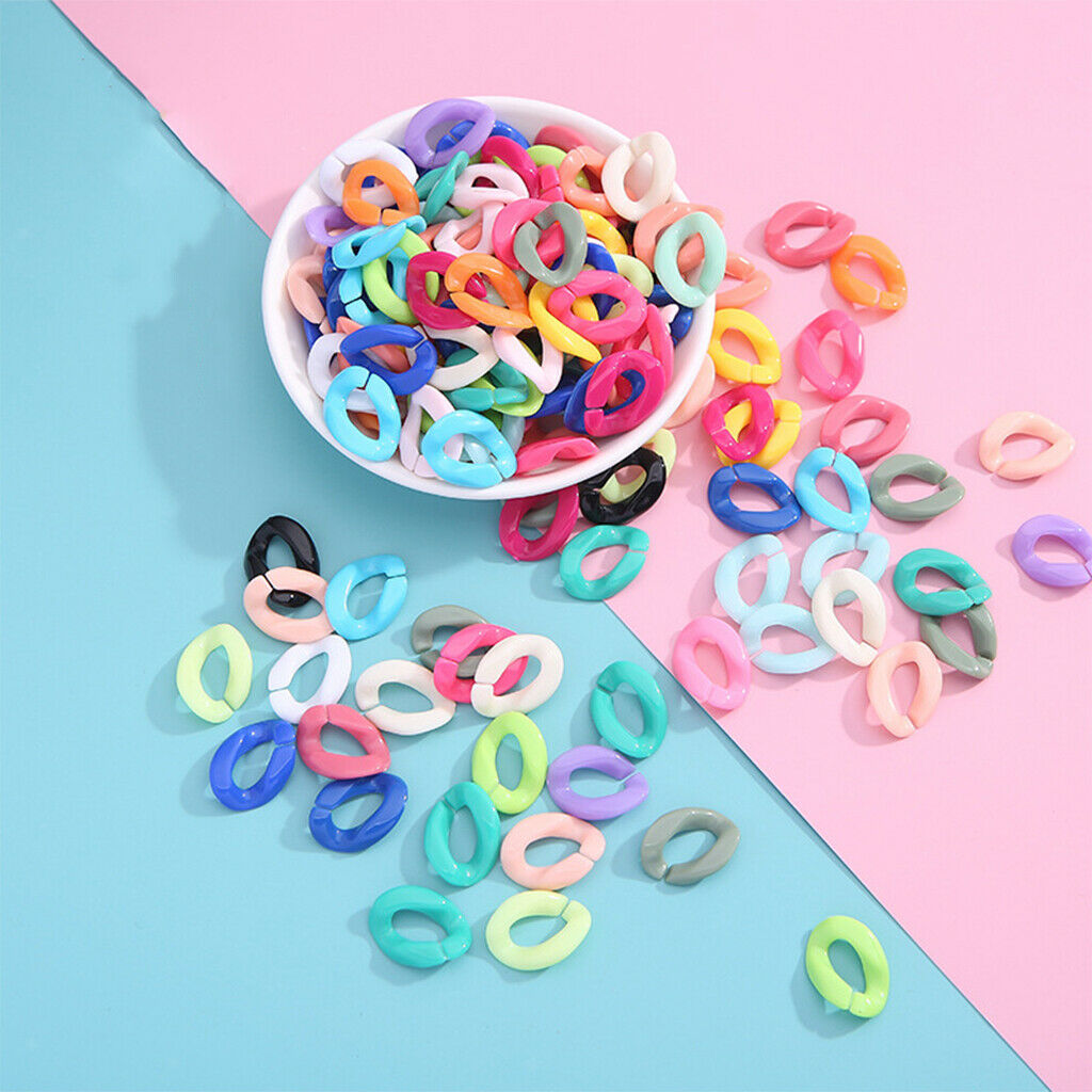 700pcs Acrylic Colorful Link Chain Buckle Accessories for DIY Jewelry Making