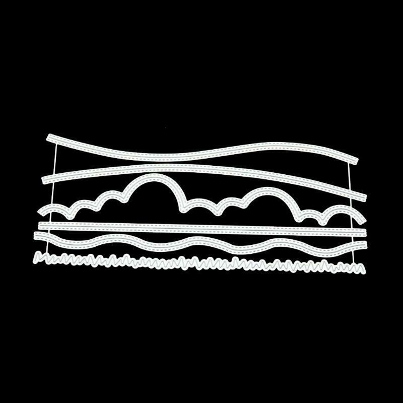 Wave Pattern Metal Cutting Dies Stencil DIY Scrapbooking Album Paper Card