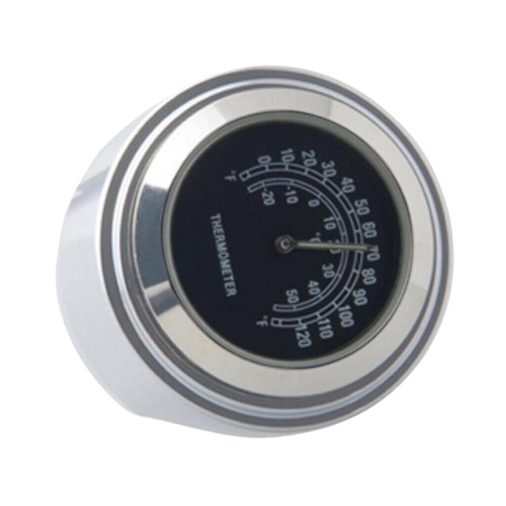 1Pcs 7/8" Waterproof Motorcycle Bike Handlebar Quartz Thermometer+Clock