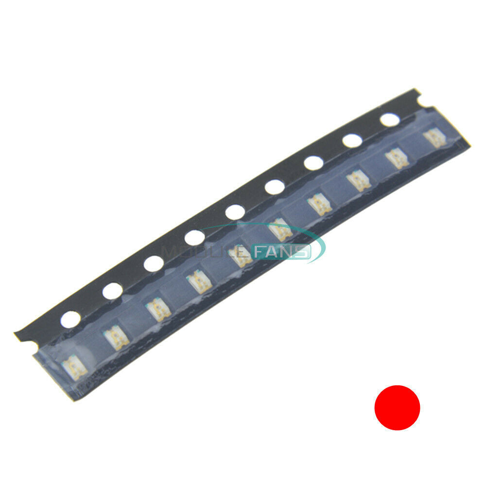100PCS Super Bright RED Color 0805 SMD SMT LED 1.8-2.2V.