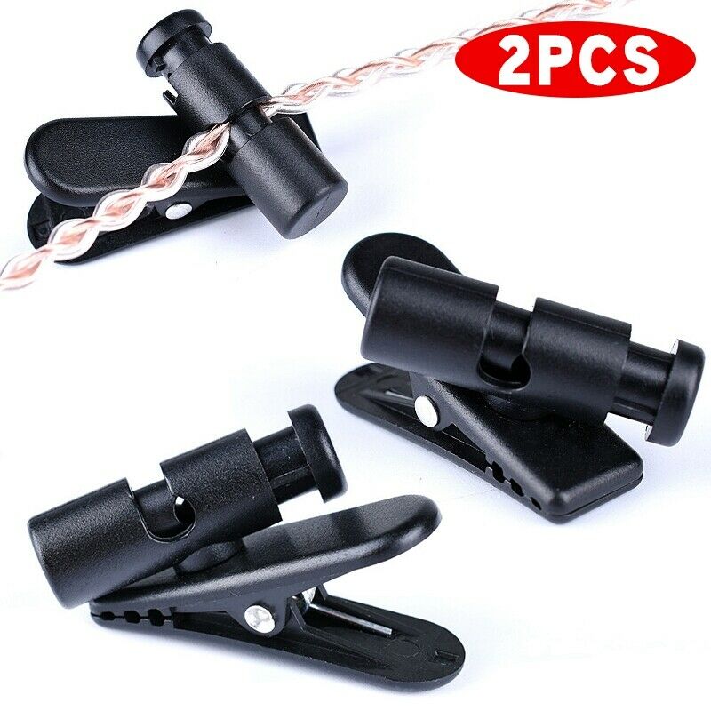 2pcs Headphone Earphone Cable Wire Cord Clip Nip Clamp Collar Lapel Shirt Holder