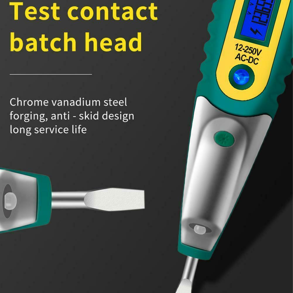 AC/DC LCD Electric Test Pen Voltage Digital Detector Tester 12~250V LED Display