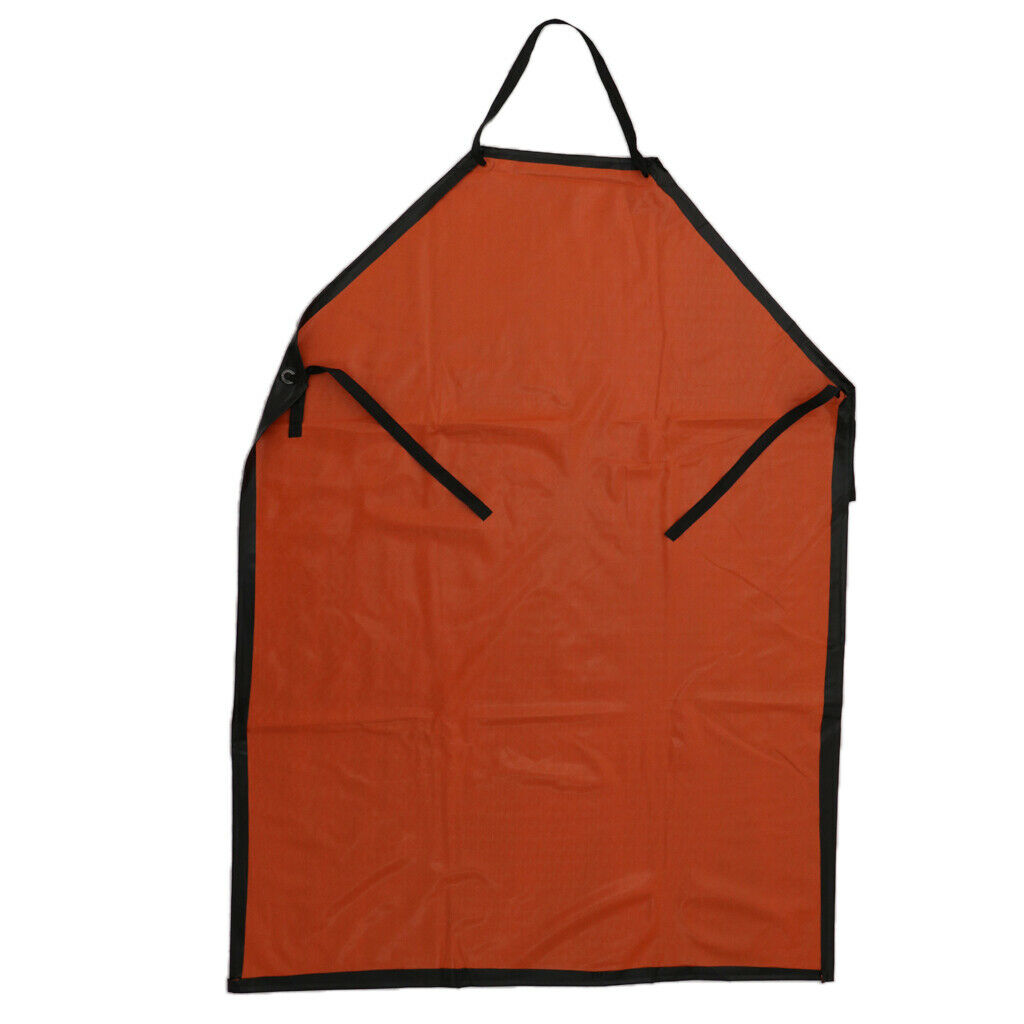 Black PVC Waterproof Sleeveless Apron for Home Restaurant Kitchen Butcher