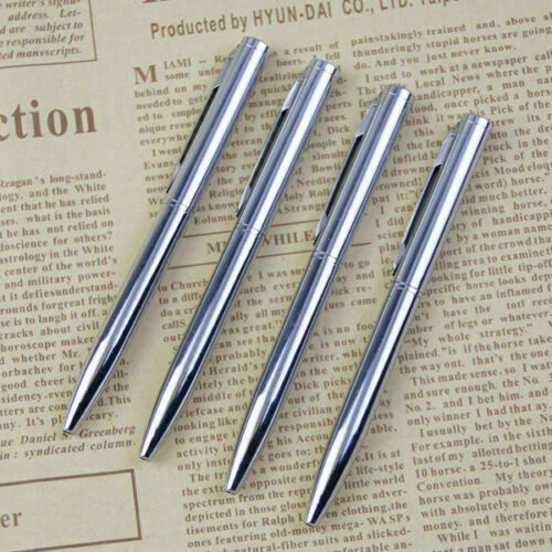 Classic Office Ballpoint Writing Pen Stainless Steel Ball Point Stationery Pens.