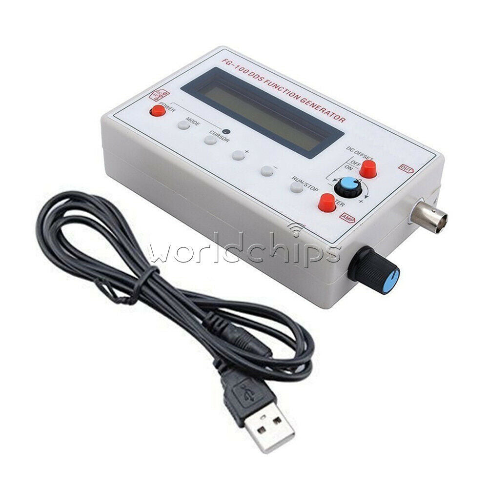 1HZ-500KHz DDS Function Signal Generator Sine+Triangle + SUSB to DC Power Cable