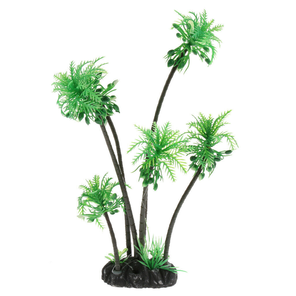 2pcs Plastic Aquarium Terrarium Plants Landscape Decorative Ornament
