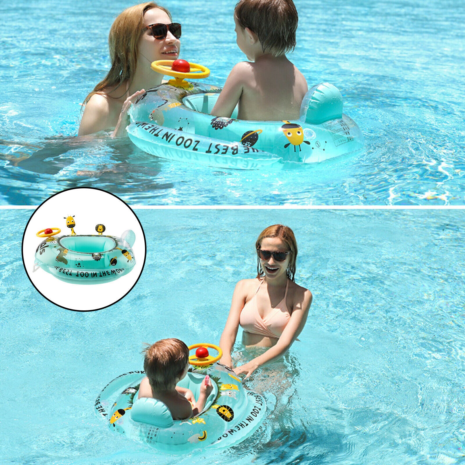 Lovely Cartoon Kids Toddler Baby Swimming Pool Float Inflatable Safety Seat