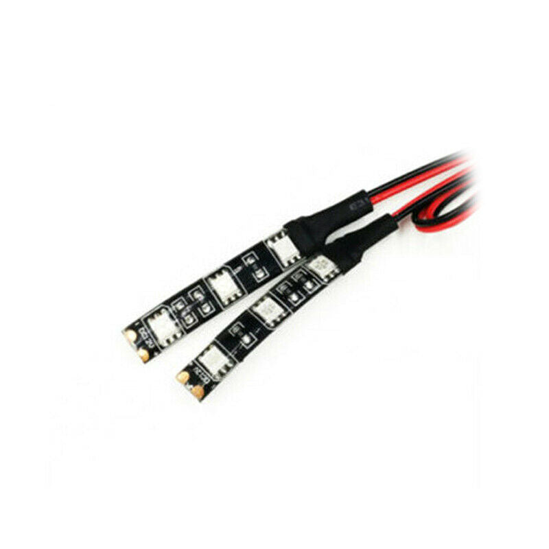 2PC 3-SMD White LED Strip Light For Cup Holder Gauge Cluster Glove Box Foot Area