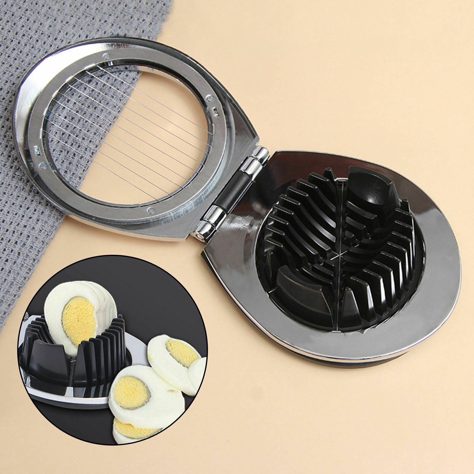 Egg Slicer Stainless Steel Cutting Wires Egg Divider for Household Tools