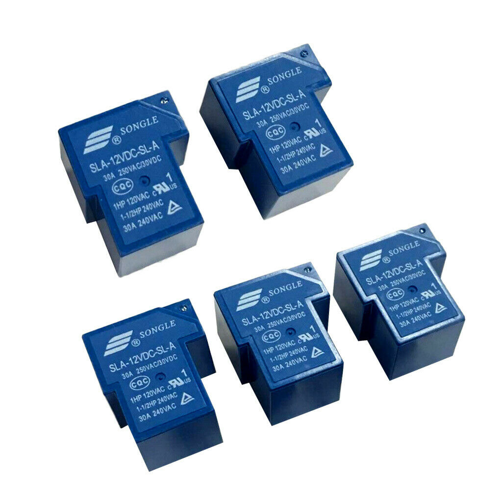 5pcs 24V 1 CH Relay SLA-12VDC-SL-C 250V AC 30V 30A DC 6 pin Workshop