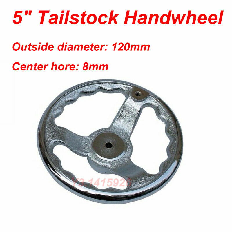 5" Electroplating Handwheel OD:120mm Machinist Cast Iron Tailstock HandWheel 1Pc