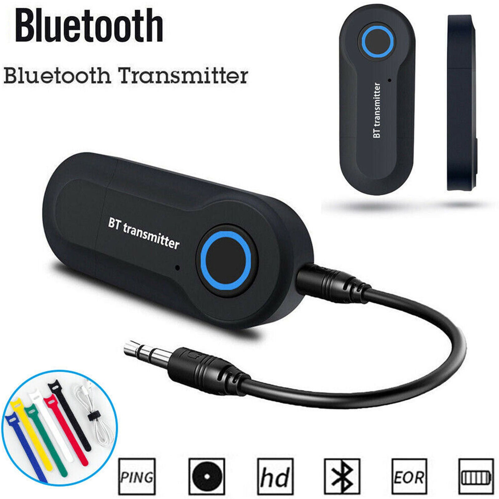 Bluetooth 4.0 Transmitter Audio BT Wireless Adapter 3.5mm Jack for TV Stereo PC
