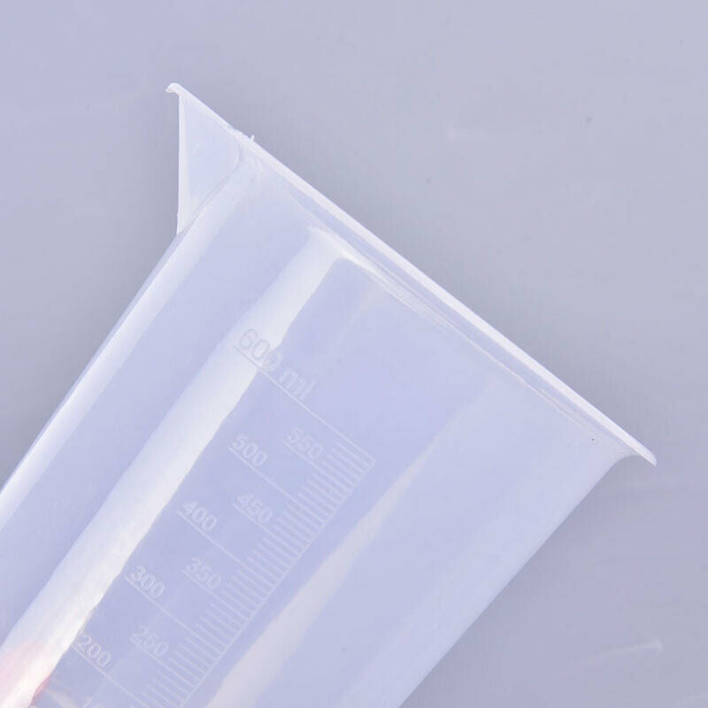 600mL Plastic Measuring Cup For Laboratory Beaker Graduated Cup Kitchen B.l8