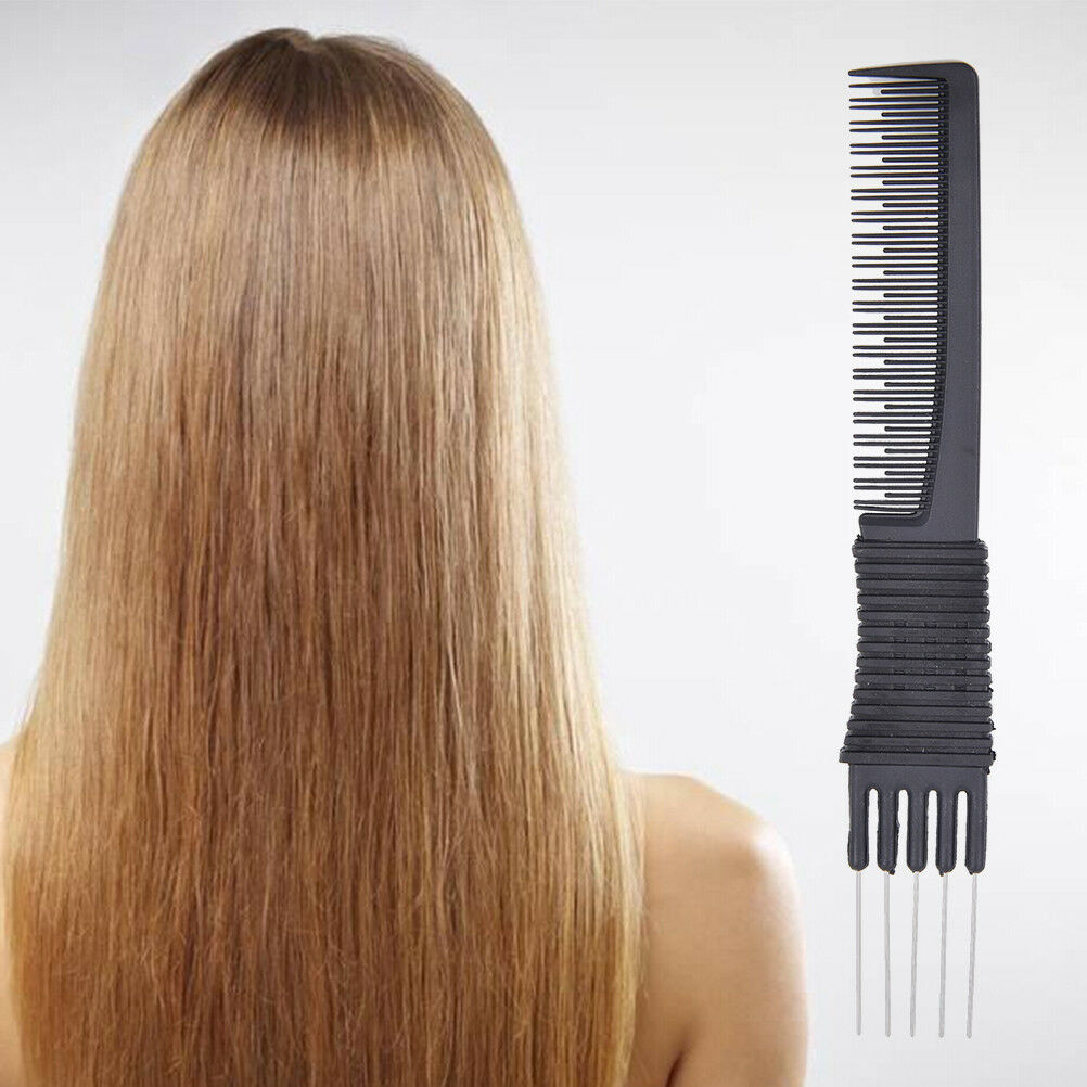Double ends 2 Use Plastic Metal Hair Brushes Comb Barber Salon Tools Ed .l8