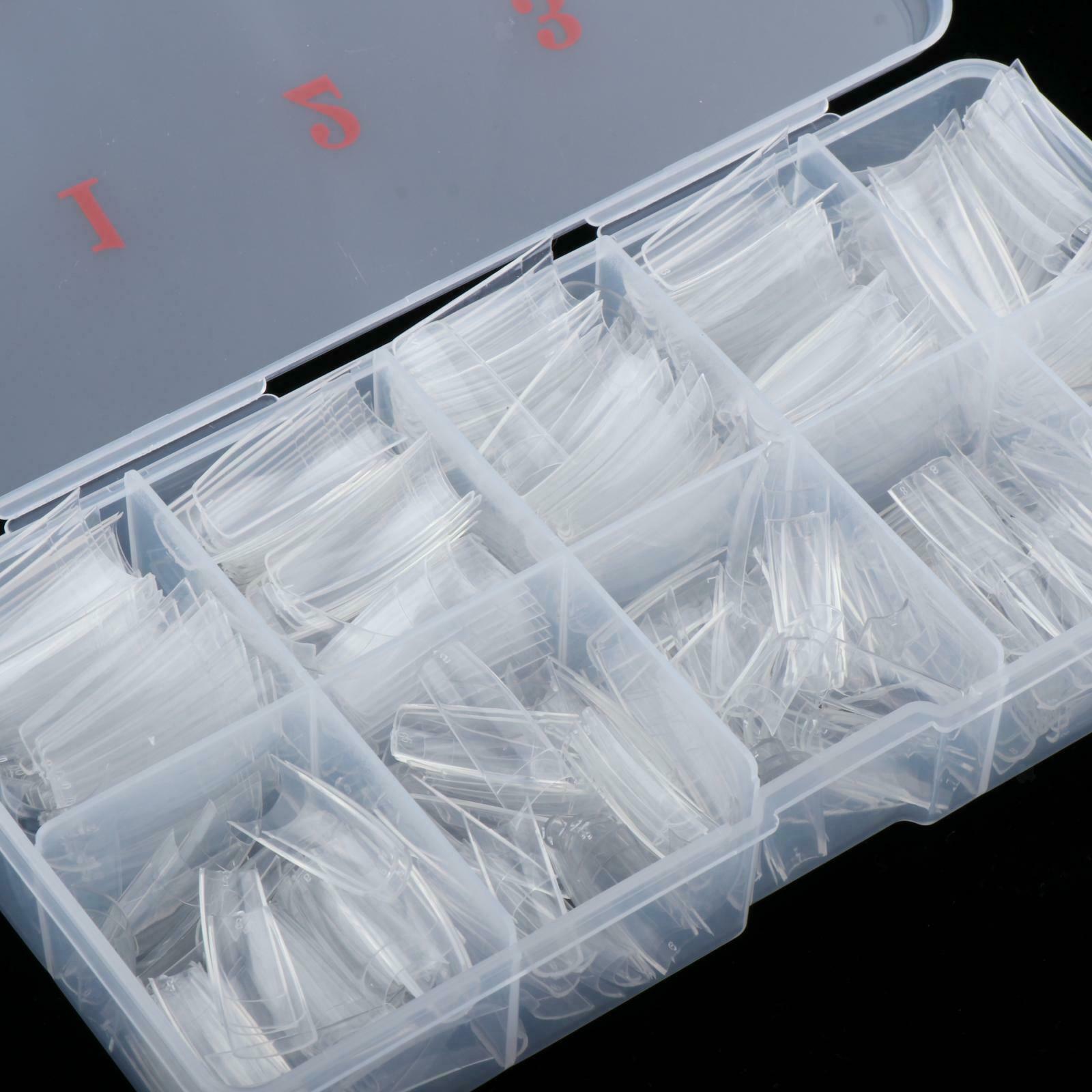 500 Pieces French Lady French False Nails Tips Full Cover for Salon Press On