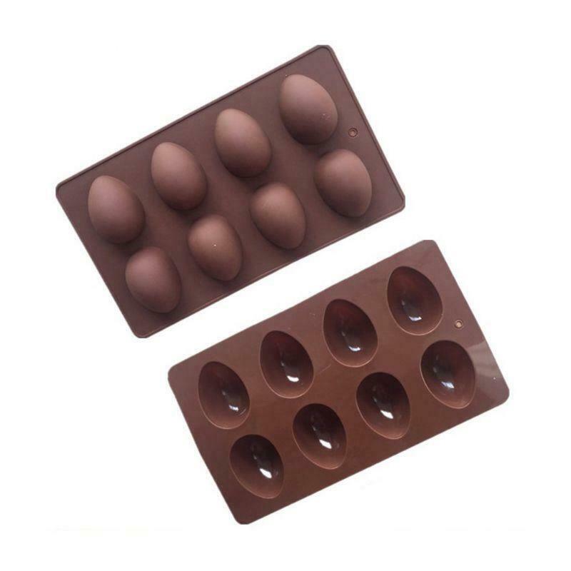 8 Easter Egg Shape Cake Soap Mold Silicone Mould Chocolate Decoration Baking