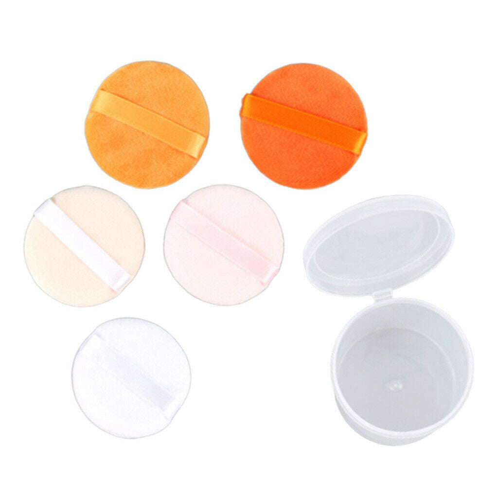 Pack Of 5 Satin Mineral Powder Foundation Covers With Pads