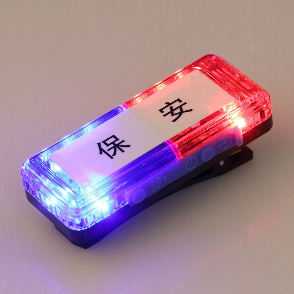 Shoulder Clip Warning Light Lamp w/ Gravity Induction w/ USB Charge Cable