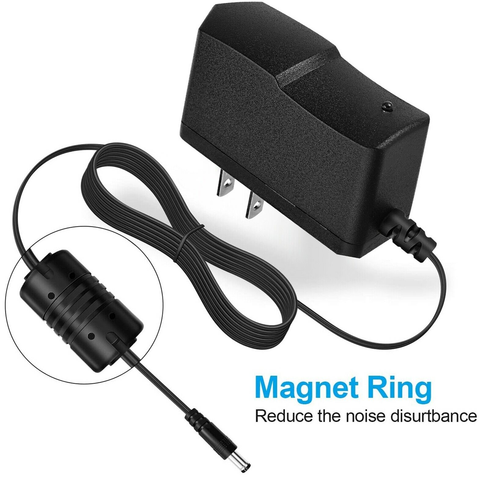 9V Power Adapter for Electric Guitar Effects Pedal Tip Negative 5 Way 6.6ft