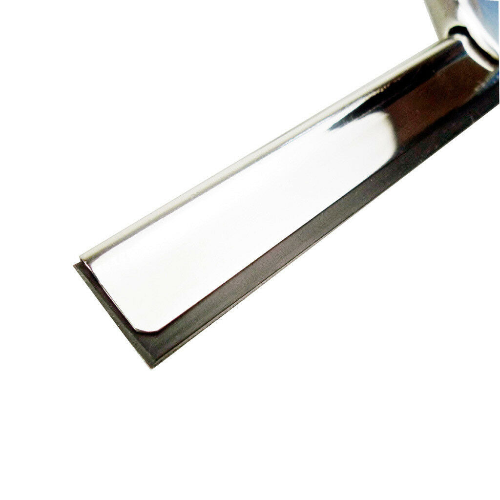 2x Stainless Steel Shower Squeegees with Suction Base Holder for Home Mirror