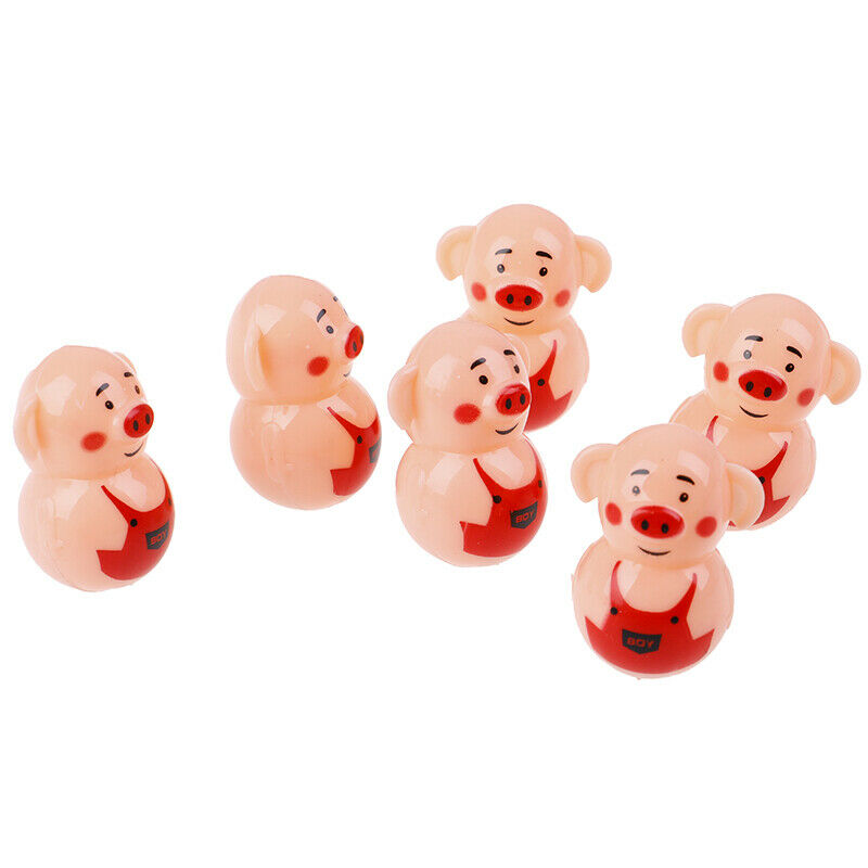 2Pcs Baby cute funny tumbler piggy toys kids learning tumbler toys giftsJ.l8