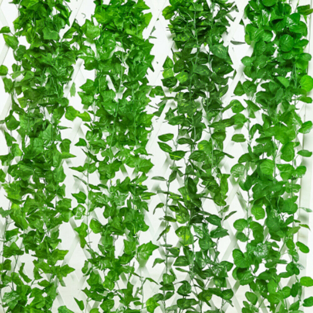 2pcs 220cm Simulation grape leaves Hanging Plants Home Kitchen Wall Decorations