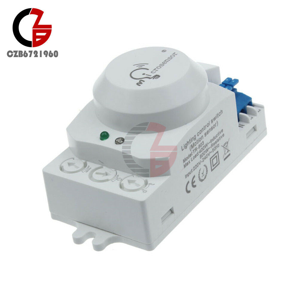 AC 220V 240V 5.8GHz Microwave Movement Sensor Motion Detector For Light Switch