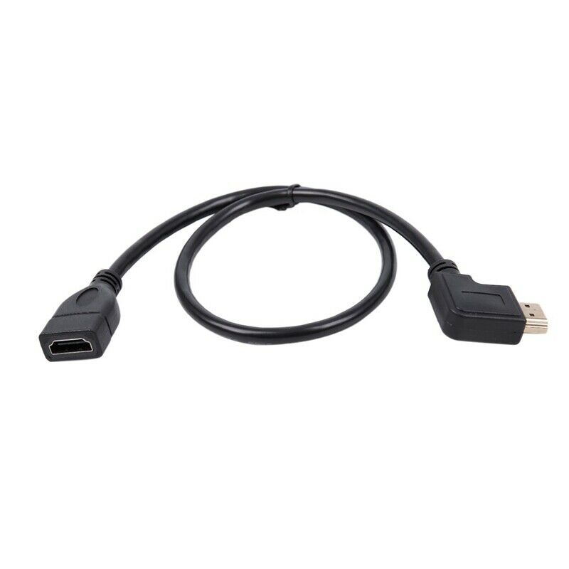 mi Female To Male Left Angle Extension Cable Tv Lead 2.0 High Speed Ethernet 3H5