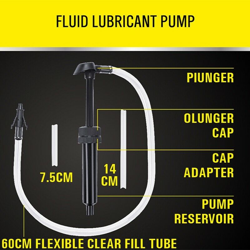 Fuel Oil Hand Siphon Pump Manual Hand Transfer Petrol Liquid Fluid Pump Car MaR3