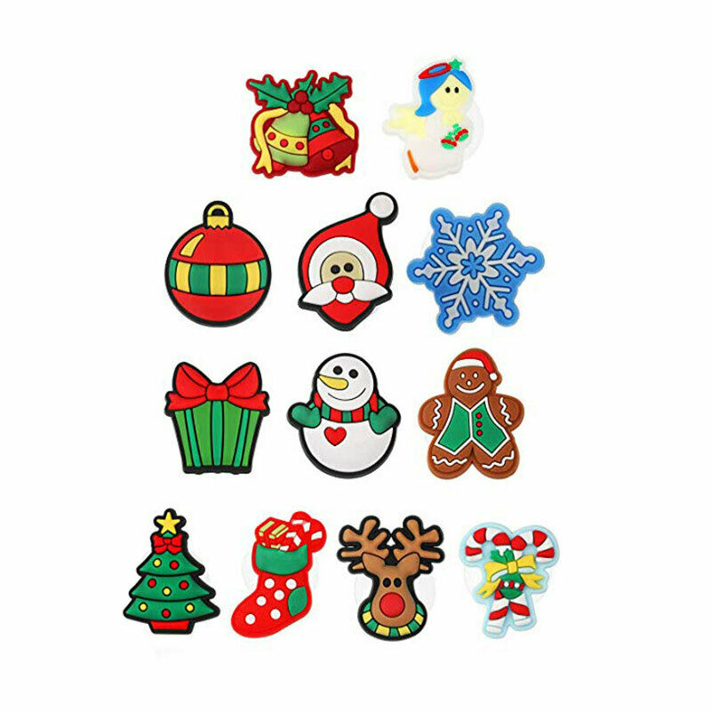 12PCS Silicone Cup Stickers Wine Cup Marker Sucker Christmas Tree Party Decor