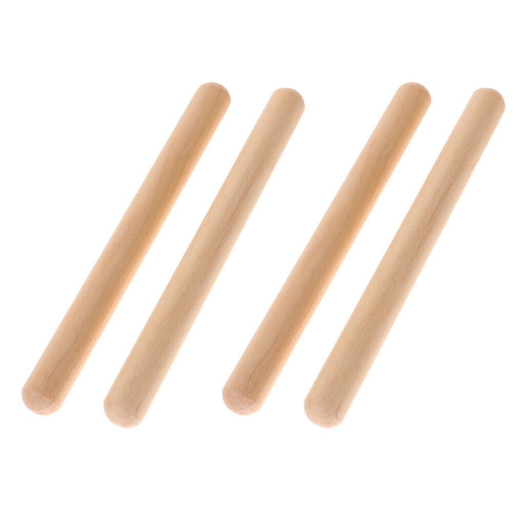 2 Pairs Musical Instrument Parts Wood Drum Sticks Drumsticks Music Toys