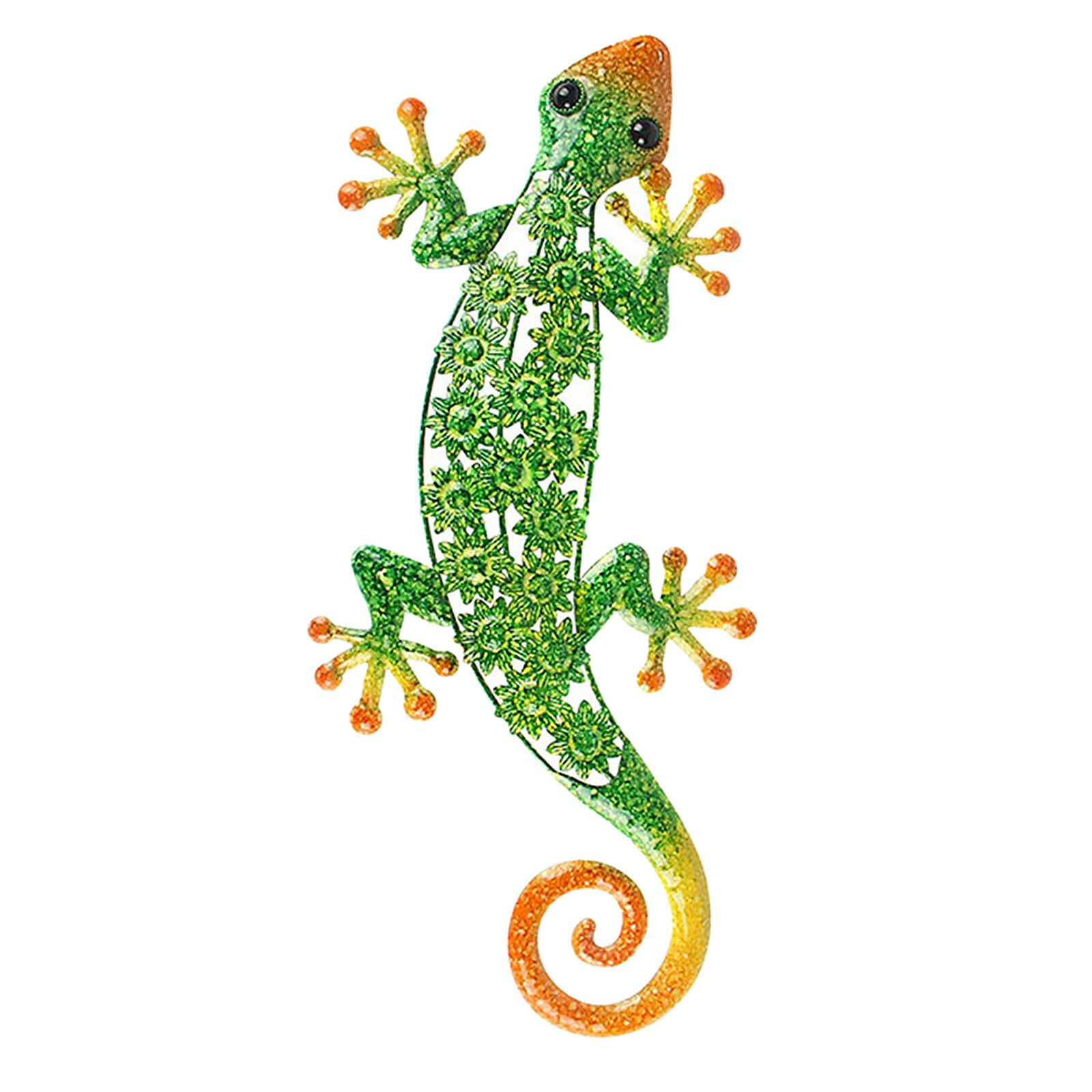 Iron Gecko Wall Decorative Lizard for Bedroom Bathroom Garden Fence Ornament