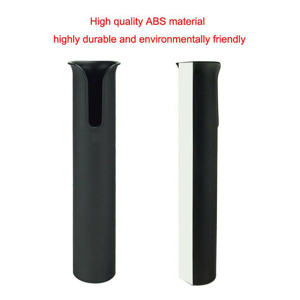 Self Adhesive Fishing Pole Boat Single Rod Holder Rack Organizer Yacht Black