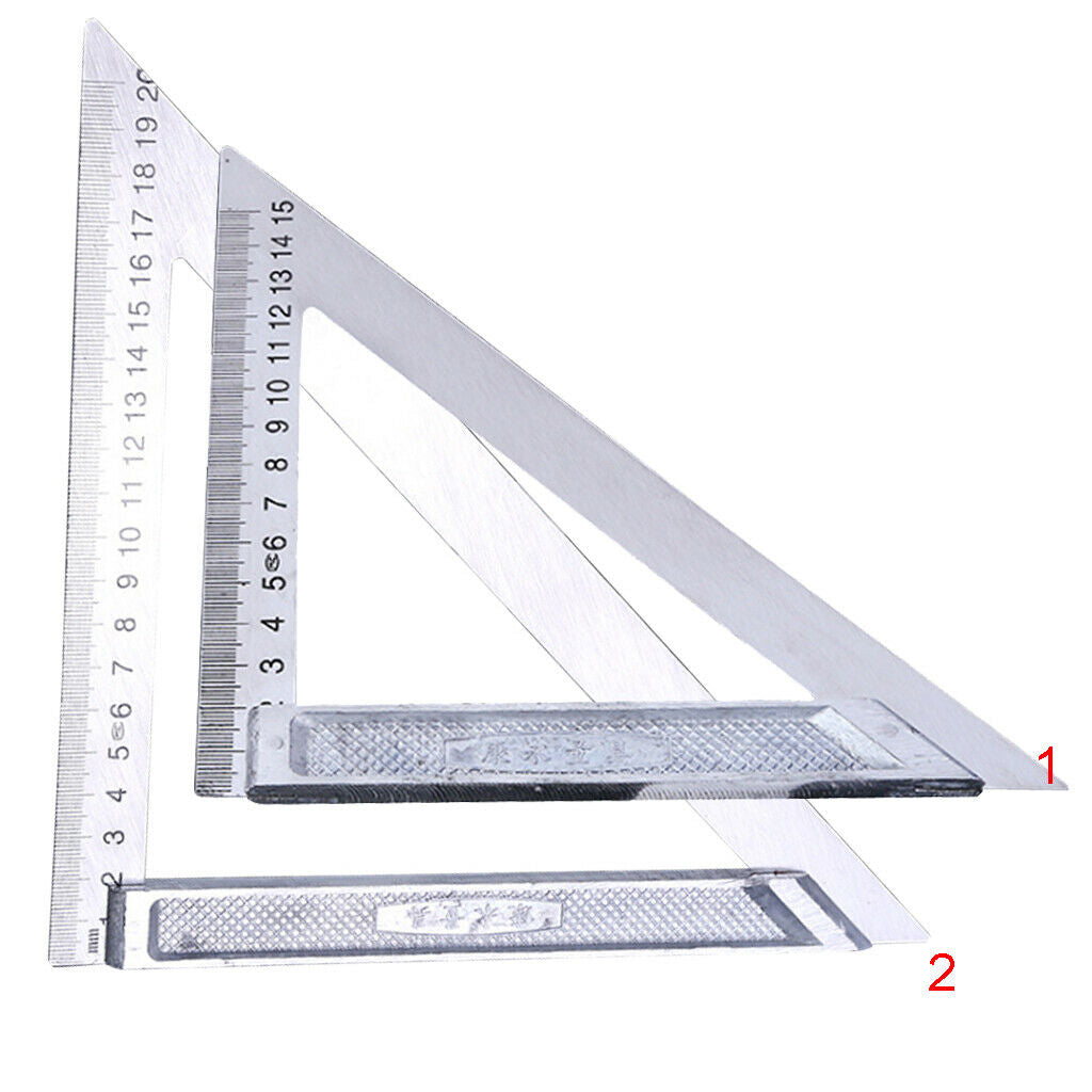150mm&200mm Stainless Steel Triangle Metal Measuring Ruler, DIY Drawing/Cutting
