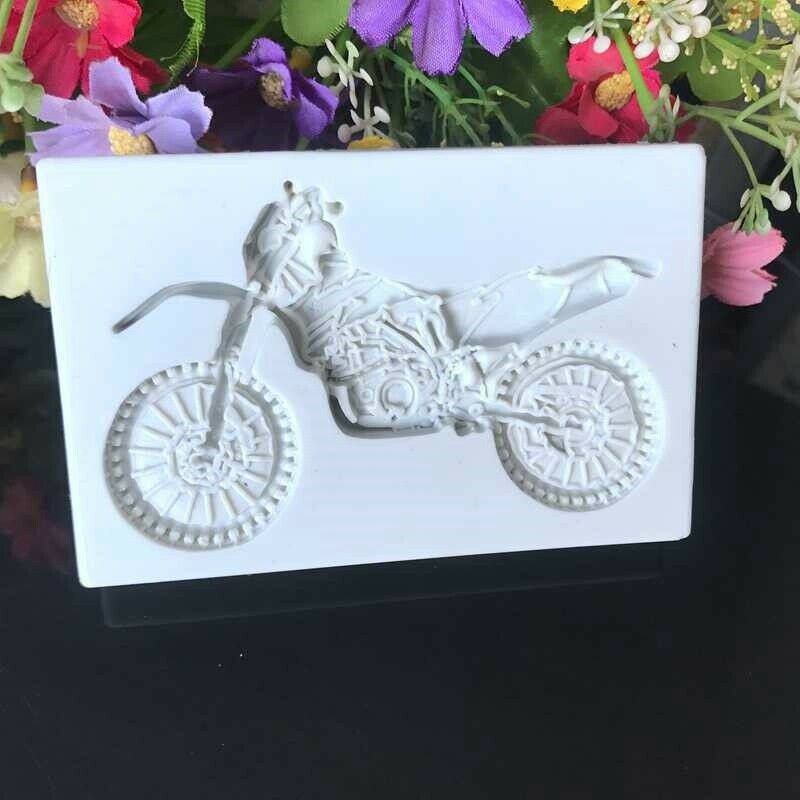 Mould Chocolate Mold Gum Paste Motor Bike Silicone Cake Decorating Sugar topper