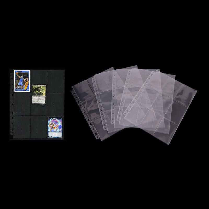 10 Sheets/90 Cards Replaceable Board Game Cards Holder PP Game Cards Page-H Tt