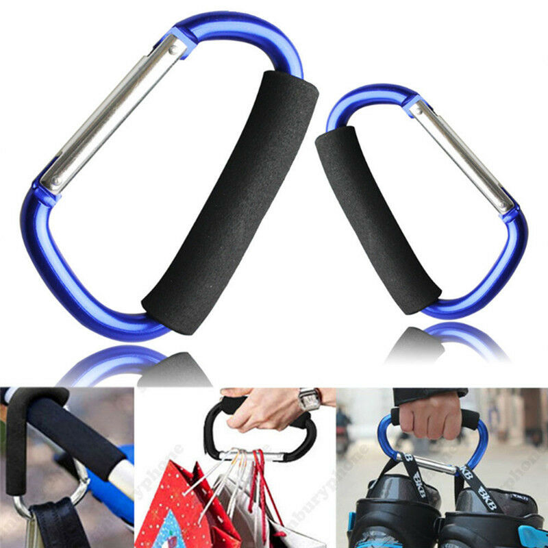 2Universal Large Buggy Mummy Clip Pram Pushchair Shopping Bag Hook Carabi.l8