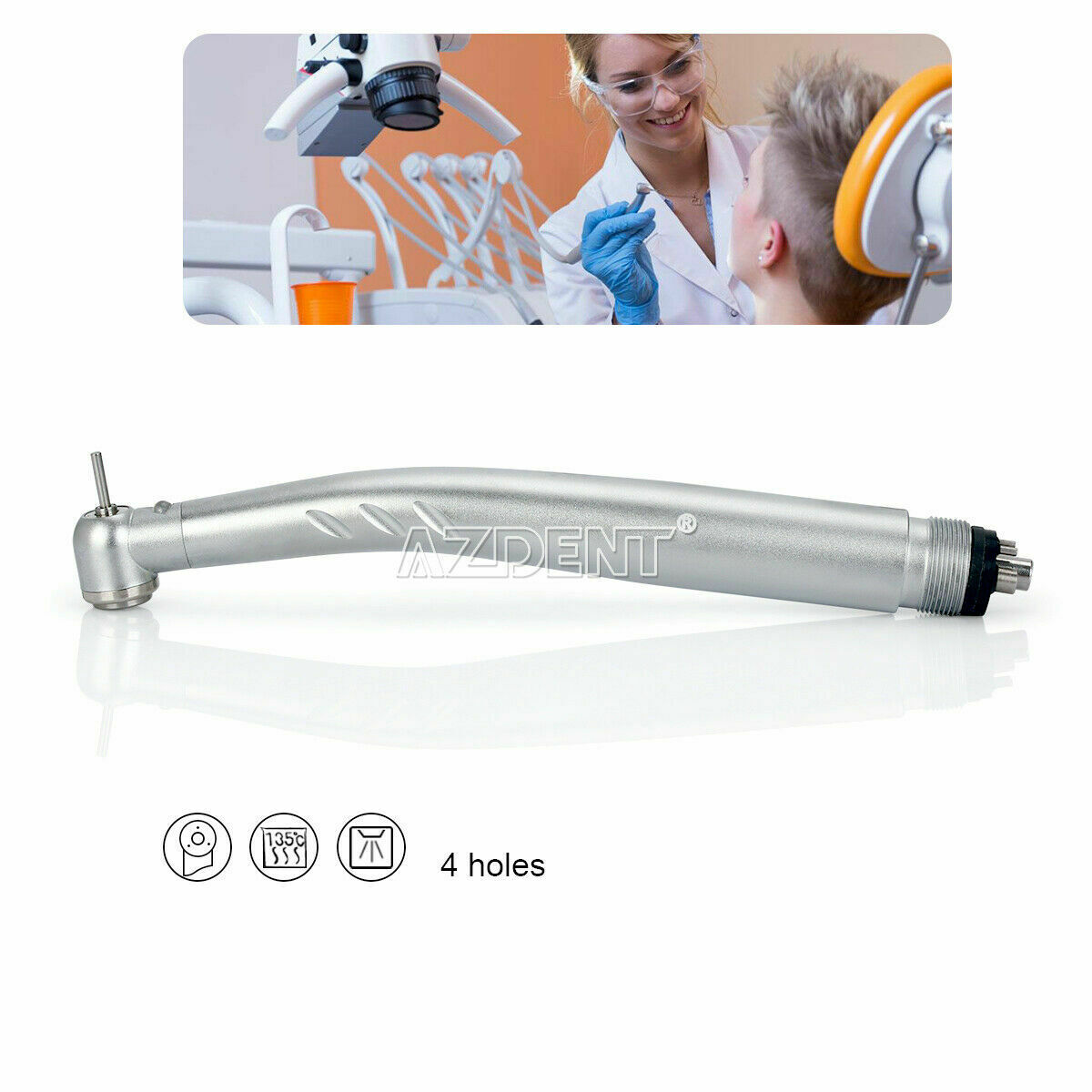 Dental Pieza de mano de alta velocidad de 3 vías LED estilo NSK PANA MAX E-LED4