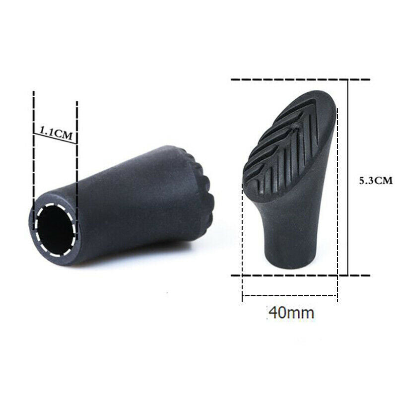 2Pcs Trekking Pole Protector Caps Climb Hike Walk Stick Cane Rubber Tip C.l8