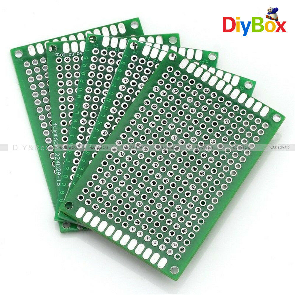 20Pcs Double Side Prototype PCB BreadBoard Circuit 5x7 4x6 3x7 2x8 Each 5Pcs DB
