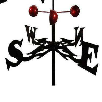 Retro Stainless Steel Cock Weathervane Wind Direction Indicator Stake Decor