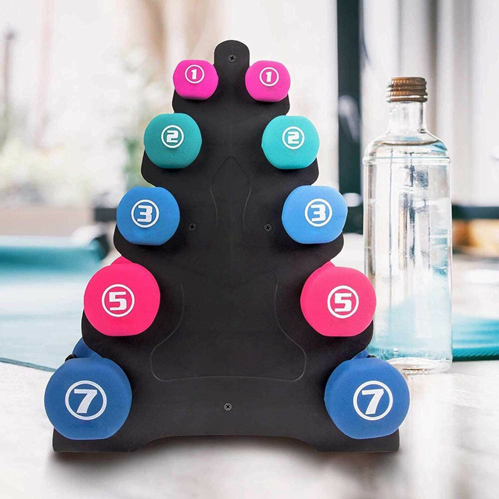 Portable Compact 5 Tier Dumbbell Rack Sport Equipment Home Gym Organizer