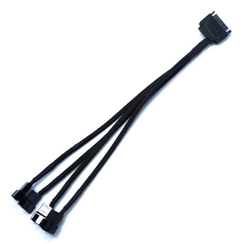 SATA 15 Pin to 3Pin 4 Pin Cooling Fan Cable Mainboard CPU Fan Adapter Con.l8
