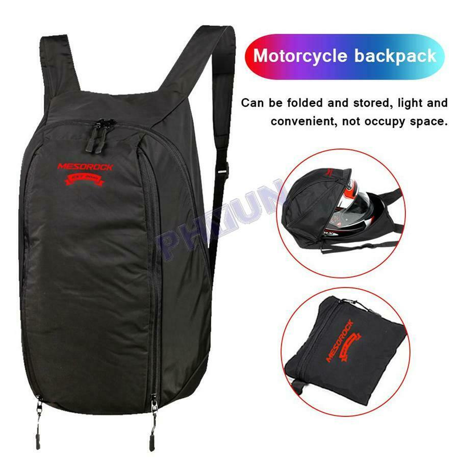 20-28L Black Motorcycle Backpack Helmet Bag Large Capacity Waterproof Laptop Bag