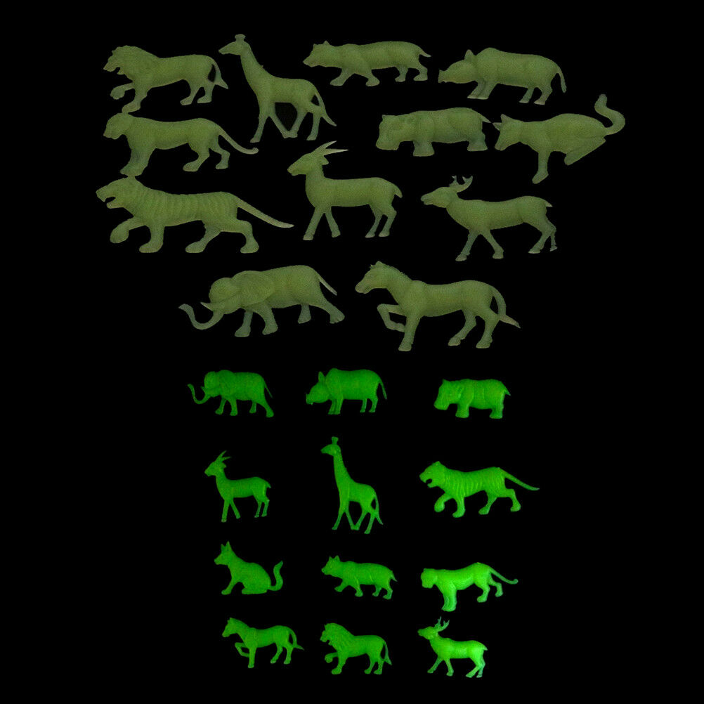 12pcs Glow In The Dark Animal Fluorescent Luminous Stickers Kids Bedroom .l8