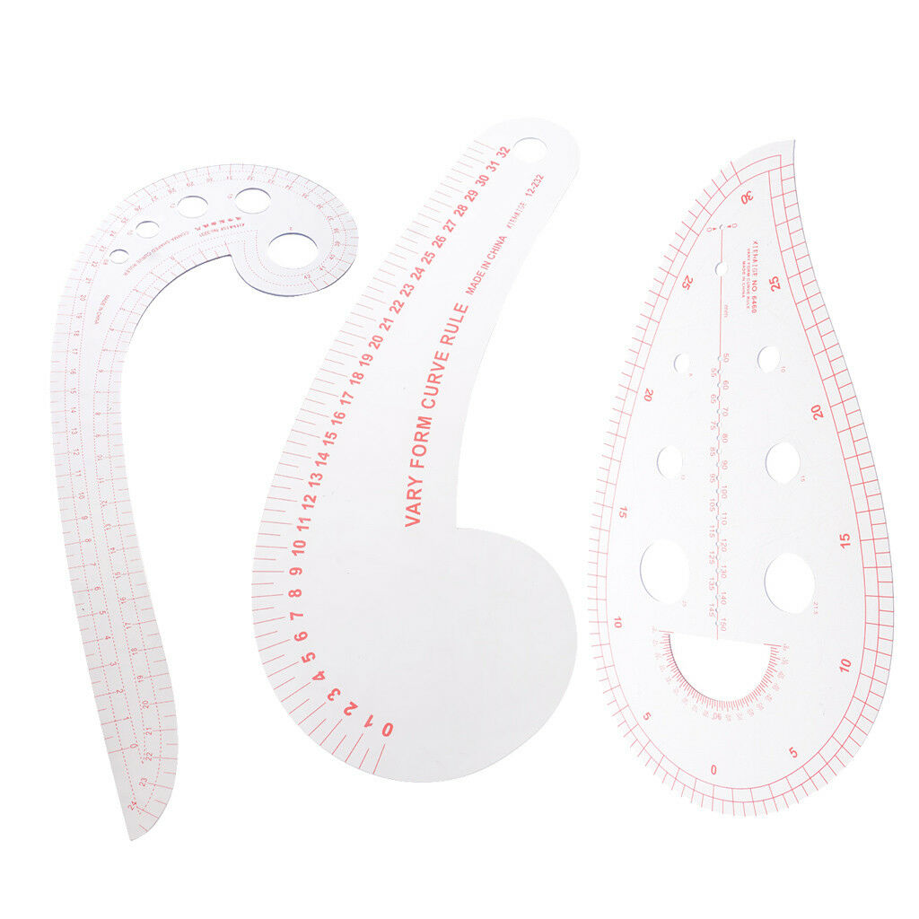 3Pcs/Set Sewing French Curve Measure Rulers For Sewing Dressmaking Tailor